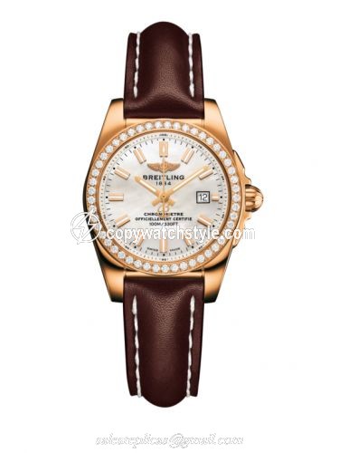 Breitling Galactic 29 Rose Gold / Diamond / Pearl / Calf H7234853.A791.484X Breitling Galactic 29 Rose Gold / Diamond / Pearl / Calf H7234853.A791.484X