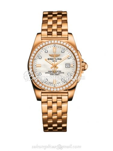 Breitling Galactic 29 Rose Gold / Diamond / Pearl Diamond / Bracelet H7234853.A792.791H Breitling Galactic 29 Rose Gold / Diamond / Pearl Diamond / Bracelet H7234853.A792.791H