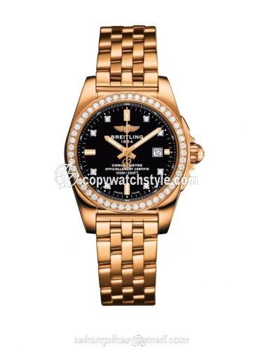 Breitling Galactic 29 Rose Gold / Diamond / Trophy Black Diamond / Bracelet H7234853.BE86.791H