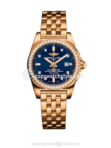 Breitling Galactic 29 Rose Gold / Diamond / Horizon Blue Diamond / Bracelet H7234853|C964|791H Breitling Galactic 29 Rose Gold / Diamond / Horizon Blue Diamond / Bracelet H7234853|C964|791H