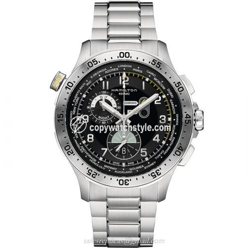 Hamilton Khaki Pilot Chrono Worldtimer Bracelet H76714135 Hamilton Khaki Pilot Chrono Worldtimer Bracelet H76714135