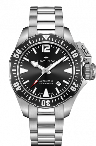 Hamilton Frogman Auto Black Bracelet H77605135 Hamilton Frogman Auto Black Bracelet H77605135