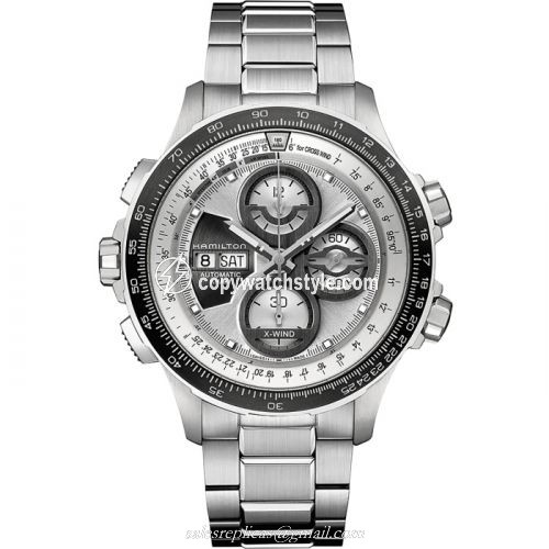 Hamilton Khaki Aviation X-Wind Automatic Silver / Bracelet H77726151 Hamilton Khaki Aviation X-Wind Automatic Silver / Bracelet H77726151