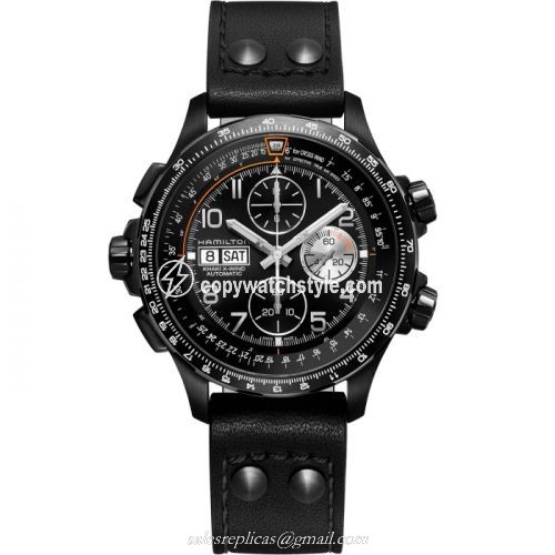 Hamilton Khaki Aviation X-Wind Auto Chrono PVD H77736733