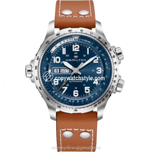 Hamilton Khaki Aviation X Wind Day Date Auto Blue H77765541 Hamilton Khaki Aviation X Wind Day Date Auto Blue H77765541