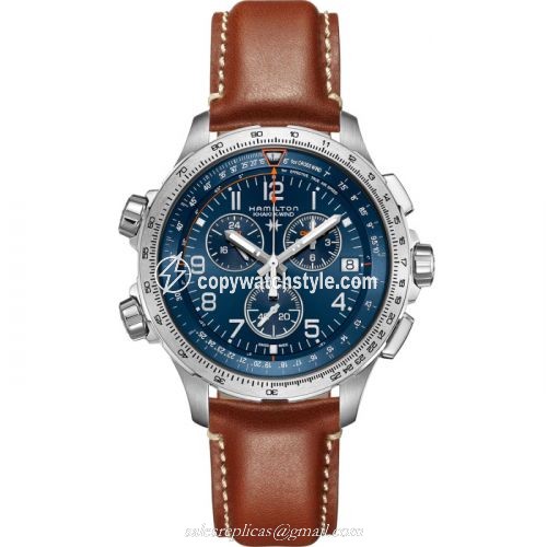 Hamilton Khaki Aviation X-Wind GMT Chrono Quartz Blue H77922541 Hamilton Khaki Aviation X-Wind GMT Chrono Quartz Blue H77922541