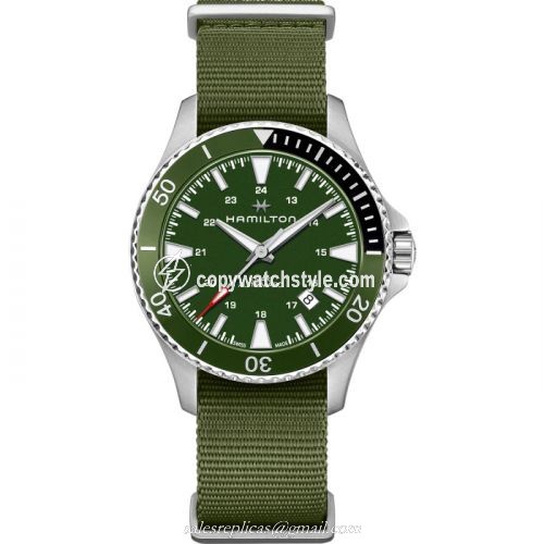 Hamilton Khaki Navy Scuba Auto Stainless Steel / Green H82375961