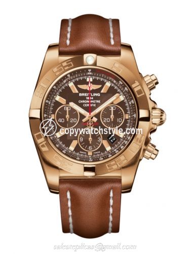 Breitling Chronomat 44 Rose Gold / Metallica Brown / Calf HB011010.Q588.433X Breitling Chronomat 44 Rose Gold / Metallica Brown / Calf HB011010.Q588.433X