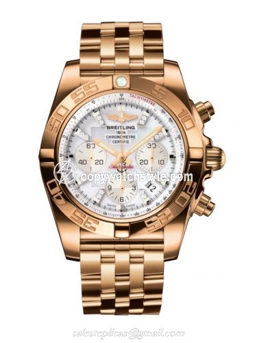 Breitling Chronomat 44 Rose Gold / Pearl Diamond / Bracelet HB011012.A698.375H Breitling Chronomat 44 Rose Gold / Pearl Diamond / Bracelet HB011012.A698.375H
