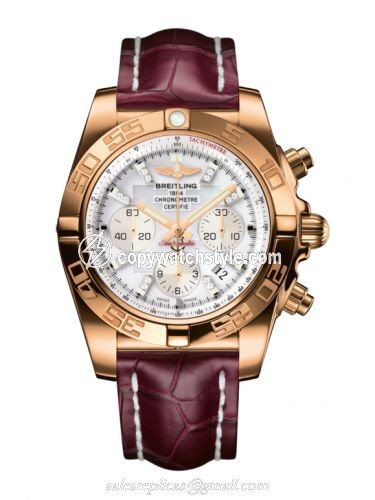 Breitling Chronomat 44 Rose Gold / Pearl Diamond / Croco HB011012.A698.735P Breitling Chronomat 44 Rose Gold / Pearl Diamond / Croco HB011012.A698.735P