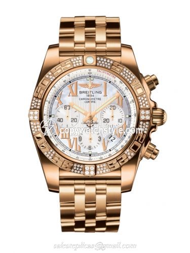 Breitling Chronomat 44 Rose Gold / Diamond / Pearl Roman / Bracelet HB0110AE.A693.375H Breitling Chronomat 44 Rose Gold / Diamond / Pearl Roman / Bracelet HB0110AE.A693.375H