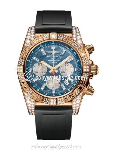 Breitling Chronomat 44 Rose Gold Diamondworks / Black Pearl Diamond / Rubber HB0110AJ.BC53.134S