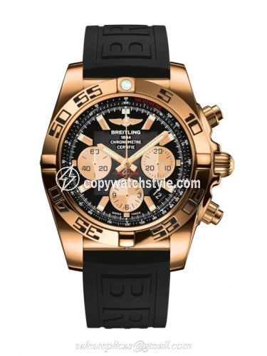 Breitling Chronomat 44 Rose Gold / Onyx Black / Rubber HB0110C1.B968.153S Breitling Chronomat 44 Rose Gold / Onyx Black / Rubber HB0110C1.B968.153S