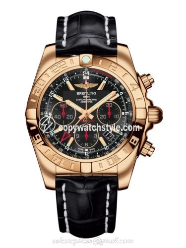 Breitling Chronomat 44 GMT Rose Gold / Black / Croco HB0421L3.BC18.743P Breitling Chronomat 44 GMT Rose Gold / Black / Croco HB0421L3.BC18.743P