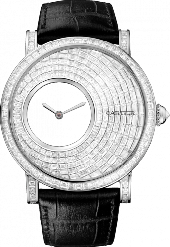 Cartier Rotonde de Cartier Mysterious Hour White Gold / Baguette HPI00889 Cartier Rotonde de Cartier Mysterious Hour White Gold / Baguette HPI00889