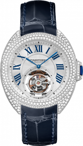 Cartier Cle de Cartier 35 Flying Tourbillon White Gold / Full Diamonds / Red HPI00933