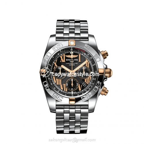 Breitling Chronomat 44 Stainless Steel / Rose Gold / Black - Roman / Japan Special Edition IB011012/B957/388C Breitling Chronomat 44 Stainless Steel / Rose Gold / Black - Roman / Japan Special Edition IB011012/B957/388C