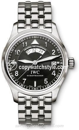 IWC Pilot's Watch Spitfire UTC Stainless Steel / Black / Bracelet IW3251-06 IWC Pilot's Watch Spitfire UTC Stainless Steel / Black / Bracelet IW3251-06