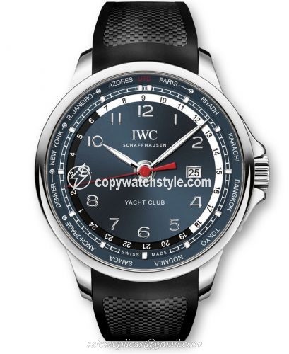 IWC Portugieser Yacht Club Worldtimer Stainless Steel / Solaris IW3266-06 IWC Portugieser Yacht Club Worldtimer Stainless Steel / Solaris IW3266-06