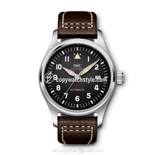 IWC Pilot's Watch Automatic Spitfire Stainless Steel / Black / Leather IW3268-03 IWC Pilot's Watch Automatic Spitfire Stainless Steel / Black / Leather IW3268-03