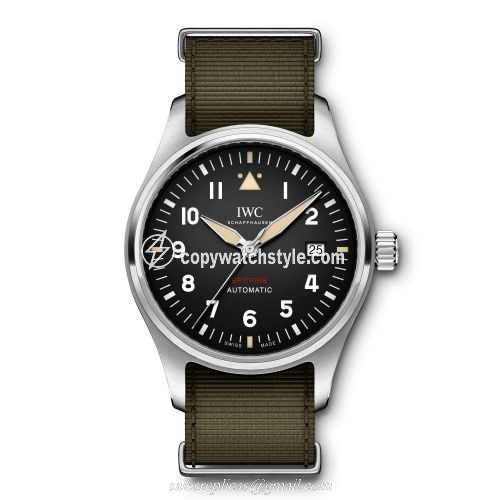 IWC Pilot's Watch Automatic Spitfire Stainless Steel / Black / NATO IW3268-01 IWC Pilot's Watch Automatic Spitfire Stainless Steel / Black / NATO IW3268-01