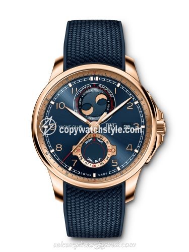 IWC Portugieser Yacht Club Moon & Tide Red Gold / Blue / Rubber IW3440-01 IWC Portugieser Yacht Club Moon & Tide Red Gold / Blue / Rubber IW3440-01