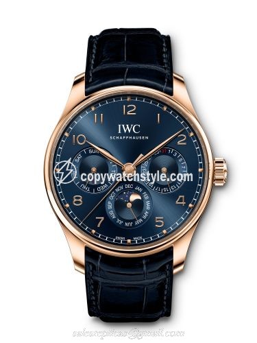 IWC Portugieser Perpetual Calendar 42 Red Gold / Blue / Boutique Edition IW3442-05 IWC Portugieser Perpetual Calendar 42 Red Gold / Blue / Boutique Edition IW3442-05