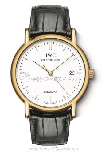 IWC Portofino Automatic / Yellow Gold / White / Strap IW3533-16