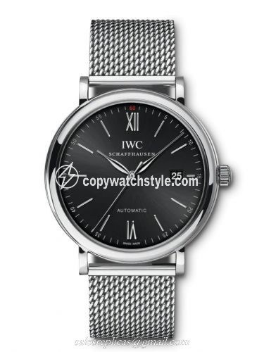 IWC Portofino Automatic Stainless Steel / Black / Long Milanese IW3565-10 IWC Portofino Automatic Stainless Steel / Black / Long Milanese IW3565-10