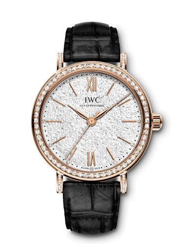 IWC Portofino 34 Rose Gold / Diamond / Silver-Embossed / Santoni IW3574-06 IWC Portofino 34 Rose Gold / Diamond / Silver-Embossed / Santoni IW3574-06