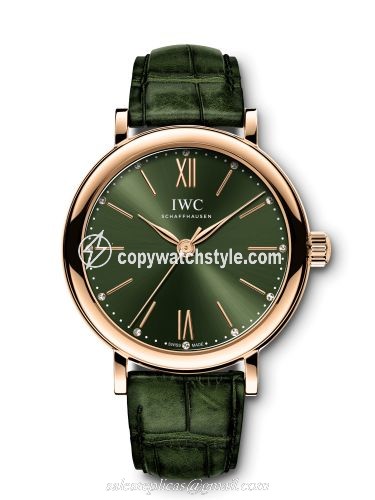 IWC Portofino 34 Red Gold / Green / Santoni IW3574-09 IWC Portofino 34 Red Gold / Green / Santoni IW3574-09