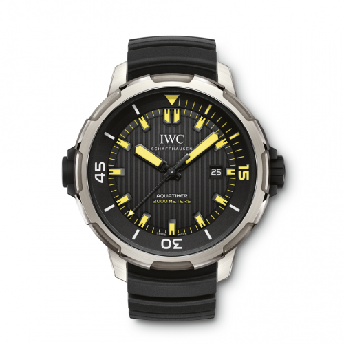 IWC Aquatimer Automatic 2000 Titanium / Black / Yellow Lume / Rubber IW3580-01 IWC Aquatimer Automatic 2000 Titanium / Black / Yellow Lume / Rubber IW3580-01