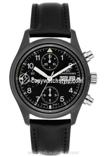 IWC Pilot's Watch Chronograph Ceramic / French / Strap IW3705-04 IWC Pilot's Watch Chronograph Ceramic / French / Strap IW3705-04