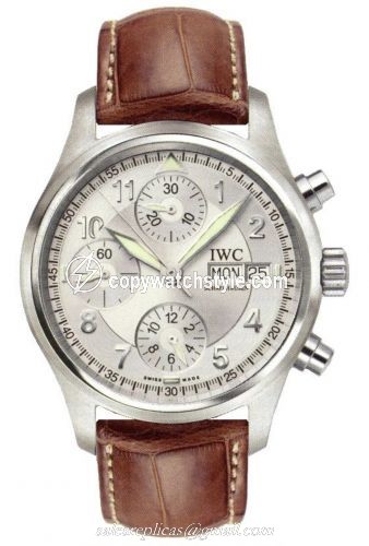 IWC Pilot's Watch Spitfire Chronograph Stainless Steel / Silver / German / Strap IW3706-21 IWC Pilot's Watch Spitfire Chronograph Stainless Steel / Silver / German / Strap IW3706-21