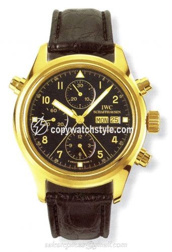 IWC Pilot's Watch Doppelchronograph Yellow Gold / Black / Italian / Strap IW3711-14 IWC Pilot's Watch Doppelchronograph Yellow Gold / Black / Italian / Strap IW3711-14