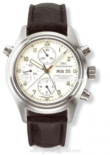 IWC Pilot's Watch Doppelchronograph Platinum / White / German / Strap IW3711-21 IWC Pilot's Watch Doppelchronograph Platinum / White / German / Strap IW3711-21