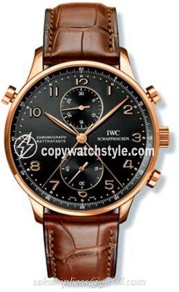 IWC Portuguese Chrono-Rattrapante Rose Gold / Black IW3712-10