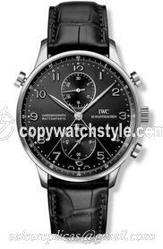 IWC Portugieser Chrono-Rattrapante Stainless Steel / Cortina IW3712-13 IWC Portugieser Chrono-Rattrapante Stainless Steel / Cortina IW3712-13