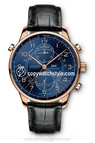 IWC Portuguese Chrono-Rattrapante Red Gold / Blue / Boutique Milano IW3712-15 IWC Portuguese Chrono-Rattrapante Red Gold / Blue / Boutique Milano IW3712-15