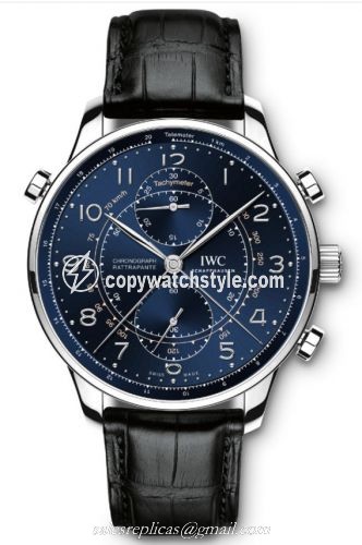 IWC Portuguese Chrono-Rattrapante Stainless Steel / Blue / Boutique Milano Laureus IW3712-23 IWC Portuguese Chrono-Rattrapante Stainless Steel / Blue / Boutique Milano Laureus IW3712-23
