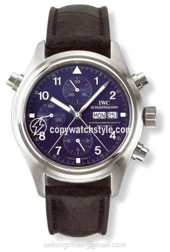 IWC Pilot's Watch Doppelchronograph Platinum / Blue / German IW3713-21 IWC Pilot's Watch Doppelchronograph Platinum / Blue / German IW3713-21