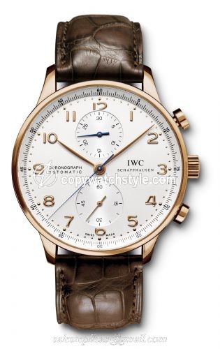 IWC Portuguese Chrono-Automatic Rose Gold / Silver IW3714-09 IWC Portuguese Chrono-Automatic Rose Gold / Silver IW3714-09