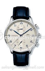 IWC Portugieser Chrono-Automatic Platinum / Silver IW3714-10 IWC Portugieser Chrono-Automatic Platinum / Silver IW3714-10