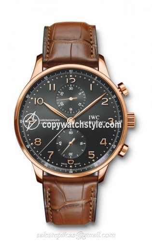 IWC Portuguese Chrono-Automatic Rose Gold / Black IW3714-15 IWC Portuguese Chrono-Automatic Rose Gold / Black IW3714-15