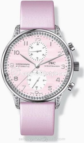 IWC Portuguese Chrono-Automatic White Gold / Pink MOP / Diamond IW3714-21 IWC Portuguese Chrono-Automatic White Gold / Pink MOP / Diamond IW3714-21