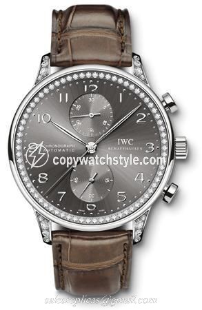 IWC Portuguese Chrono-Automatic White Gold / Ardoise / Diamond IW3714-39 IWC Portuguese Chrono-Automatic White Gold / Ardoise / Diamond IW3714-39