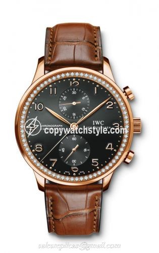 IWC Portuguese Chrono-Automatic Rose Gold / 80 Diamond IW3714-70 IWC Portuguese Chrono-Automatic Rose Gold / 80 Diamond IW3714-70