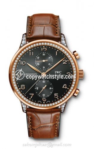 IWC Portuguese Chrono-Automatic Rose Gold / 108 Diamond IW3714-71 IWC Portuguese Chrono-Automatic Rose Gold / 108 Diamond IW3714-71