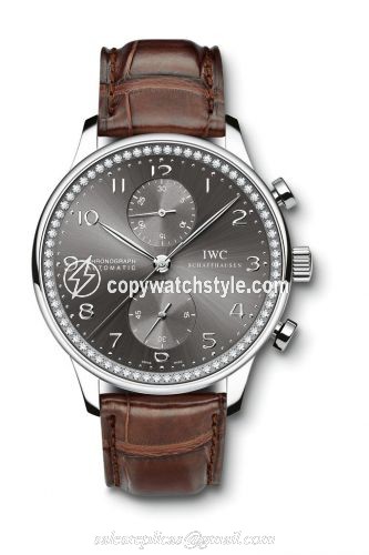 IWC Portuguese Chrono-Automatic White Gold / 80 Diamond IW3714-73 IWC Portuguese Chrono-Automatic White Gold / 80 Diamond IW3714-73