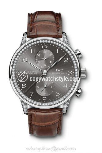 IWC Portuguese Chrono-Automatic White Gold / 266 Diamond IW3714-75 IWC Portuguese Chrono-Automatic White Gold / 266 Diamond IW3714-75